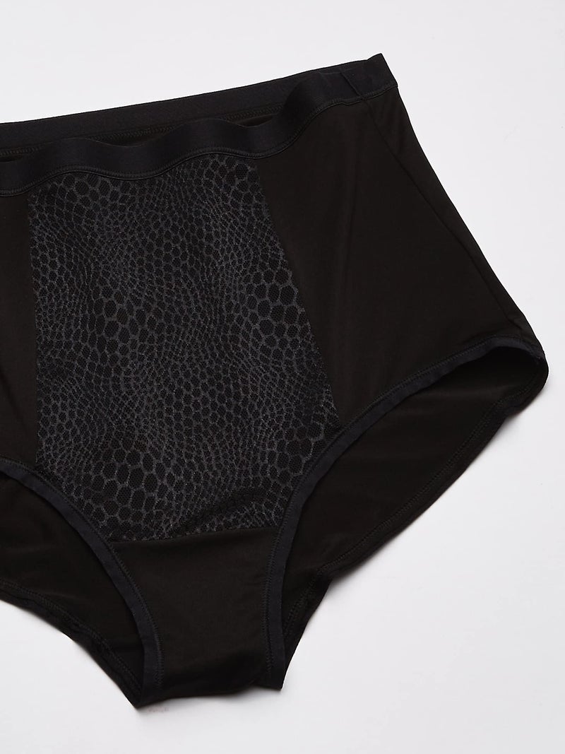 Warner's womens Blissful Benefits By Warner's Tummy Smoothing Brief Panties Multipack Underwear, Black/Toasted Almond/Vivacious, 3X-Large US - Image 3